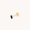 Astrid &amp; Miyu Sapphire Marquise Piercing Stud In Solid Gold