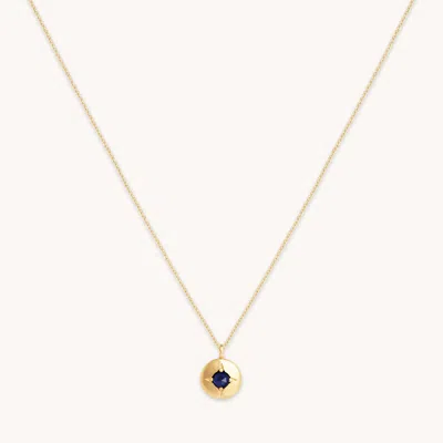 Astrid &amp; Miyu September Birthstone Necklace In Solid Gold