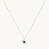 Astrid &amp; Miyu September Birthstone Necklace In Solid White Gold