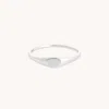 Astrid &amp; Miyu Signet Ring In Solid White Gold
