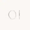 Astrid &amp; Miyu Simple Hoops 14mm In Solid White Gold
