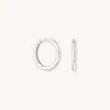 Astrid &amp; Miyu Simple Hoops In Solid White Gold
