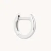 Astrid &amp; Miyu Simple Piercing Hoop In Solid White Gold