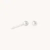 Astrid &amp; Miyu Small Ball Stud Earrings In Solid White Gold