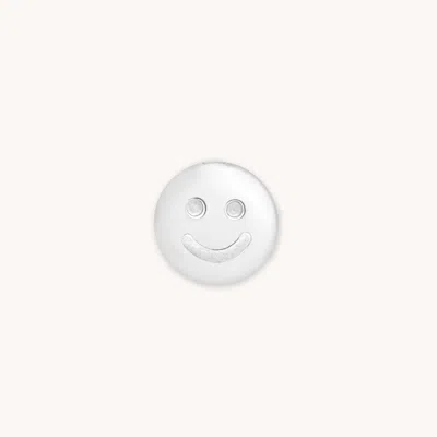 Astrid &amp; Miyu Smiley Click Charm In 9k White Gold In Metallic
