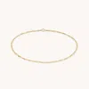 Astrid &amp; Miyu Soho Chain Anklet In Solid Gold