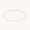 Astrid &amp; Miyu Soho Chain Anklet In Solid White Gold