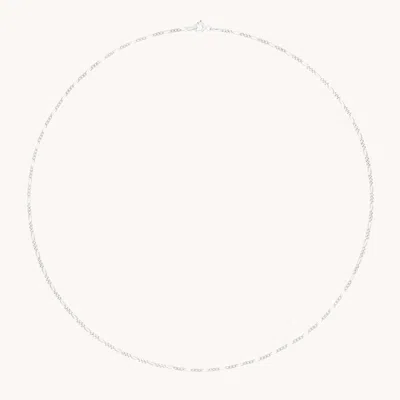Astrid &amp; Miyu Soho Chain Necklace In Solid White Gold In Metallic