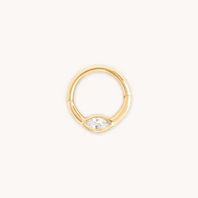 Astrid &amp; Miyu Solid Gold Marquise Daith Hoop