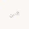 Astrid &amp; Miyu Solid White Gold Large Ball Piercing Stud