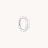 Astrid &amp; Miyu Solid White Gold Marquise Rook Hoop