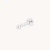 Astrid &amp; Miyu Solid White Gold Small Ball Piercing Stud