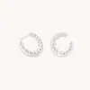 Astrid &amp; Miyu Spiral Crystal Hoops