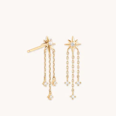 Astrid &amp; Miyu Star Chain Drop Earrings In Gold