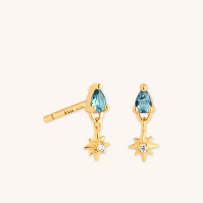 Astrid &amp; Miyu Star Studs In Gold