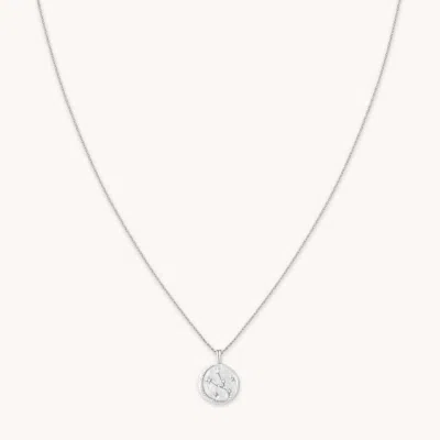 Astrid &amp; Miyu Taurus Zodiac Pendant Necklace In Silver In Metallic