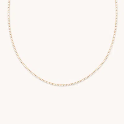 Astrid &amp; Miyu Tennis Chain Necklace In Gold