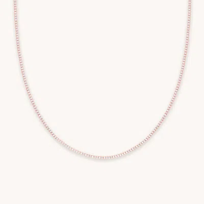 Astrid &amp; Miyu Tennis Chain Necklace In Gold In White