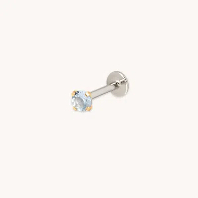 Astrid &amp; Miyu Titanium Blue Gem Piercing Stud