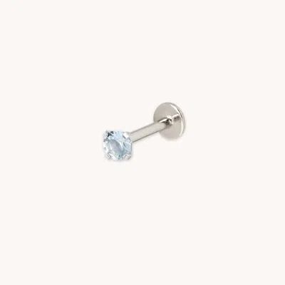 Astrid &amp; Miyu Titanium Blue Gem Piercing Stud
