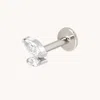 Astrid &amp; Miyu Titanium Cz Marquise Double Piercing Stud