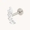 Astrid &amp; Miyu Titanium Cz Marquise Fan Piercing Stud