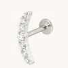 Astrid &amp; Miyu Titanium Cz Round Fan Piercing Stud