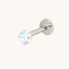 Astrid &amp; Miyu Titanium Moonstone Cz Gem Piercing Stud