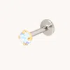 Astrid &amp; Miyu Titanium Moonstone Cz Gem Piercing Stud
