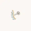 Astrid &amp; Miyu Titanium Spinel Curved Marquise Fan Piercing Stud