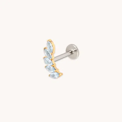 Astrid &amp; Miyu Titanium Spinel Curved Marquise Fan Piercing Stud