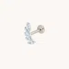 Astrid &amp; Miyu Titanium Spinel Curved Marquise Fan Piercing Stud