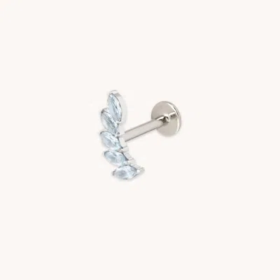 Astrid &amp; Miyu Titanium Spinel Curved Marquise Fan Piercing Stud
