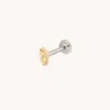 Astrid &amp; Miyu Titanium Yellow Marquise Piercing Stud