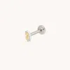 Astrid &amp; Miyu Titanium Yellow Marquise Piercing Stud