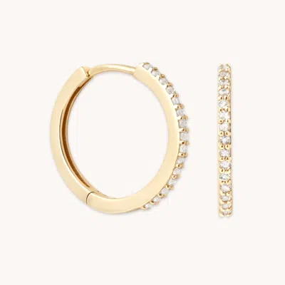 Astrid &amp; Miyu Topaz 12mm Hoops In Solid Gold