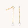 Astrid &amp; Miyu Topaz Chain Stud Earrings
