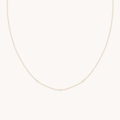 Astrid &amp; Miyu Topaz Charm Necklace In Solid Gold