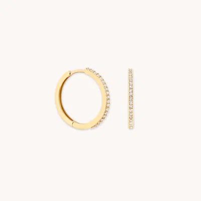 Astrid &amp; Miyu Topaz Hoops 14mm In Solid Gold