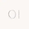 Astrid &amp; Miyu Topaz Hoops 14mm In Solid White Gold