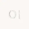 Astrid &amp; Miyu Topaz Hoops In Solid White Gold