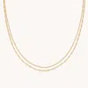 Astrid &amp; Miyu Trace &amp; Twist Double Chain Necklace