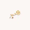 Astrid &amp; Miyu Triangle Piercing Stud In Solid Gold