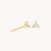 Astrid &amp; Miyu Triple Crystal Gold Stud Earrings | Jewellery By  | Everyday Wearable