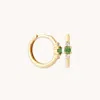 Astrid &amp; Miyu Tsavorite Hoops In Solid Gold