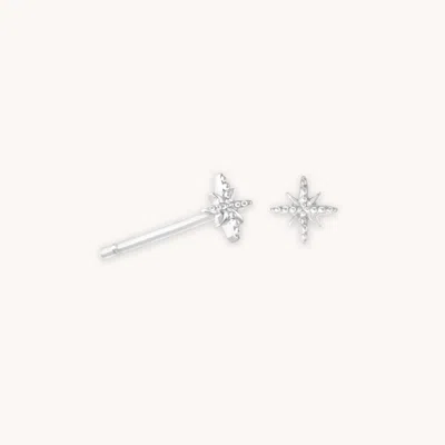 Astrid &amp; Miyu Twilight Stud Earrings In Solid White Gold | Jewellery By