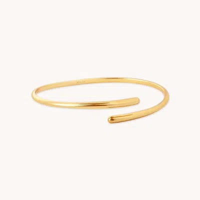 Astrid &amp; Miyu Twist Cuff Bangle Bracelet In Gold | Gift Jewellery For Her By
