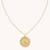 Astrid &amp; Miyu Virgo Bold Zodiac Pendant Necklace In Gold