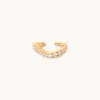 Astrid &amp; Miyu Wave Crystal Ear Cuff In Gold