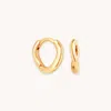 Astrid &amp; Miyu Wave Huggie Hoops In Gold | 7mm | Jewellery By